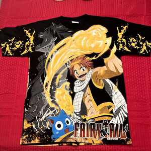 Fairytail fairy tail manga anime Natsu modern aop vintage 90s style shirt